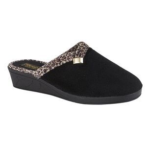 Sleepers Womens/Ladies Jackie Slippers / Black